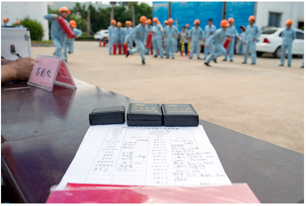 東興公司舉辦滅火及空氣呼吸器使用比賽