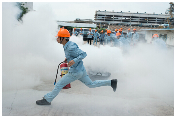 東興公司舉辦滅火及空氣呼吸器使用比賽